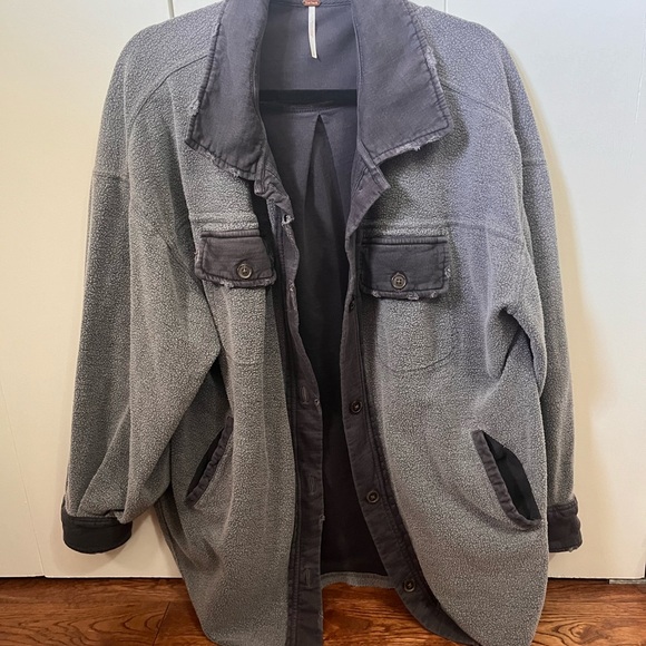 Free people ruby button down oversized jacket - Picture 5 of 7